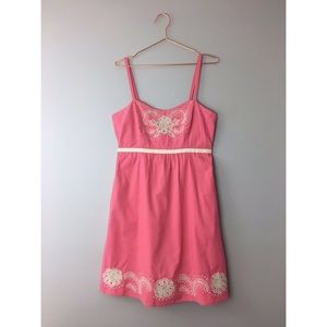 Moulinette Soeurs 8 Atwitter Dress Pink Embroidery